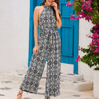 Women's A-Line Jumpsuit with Tie Belt