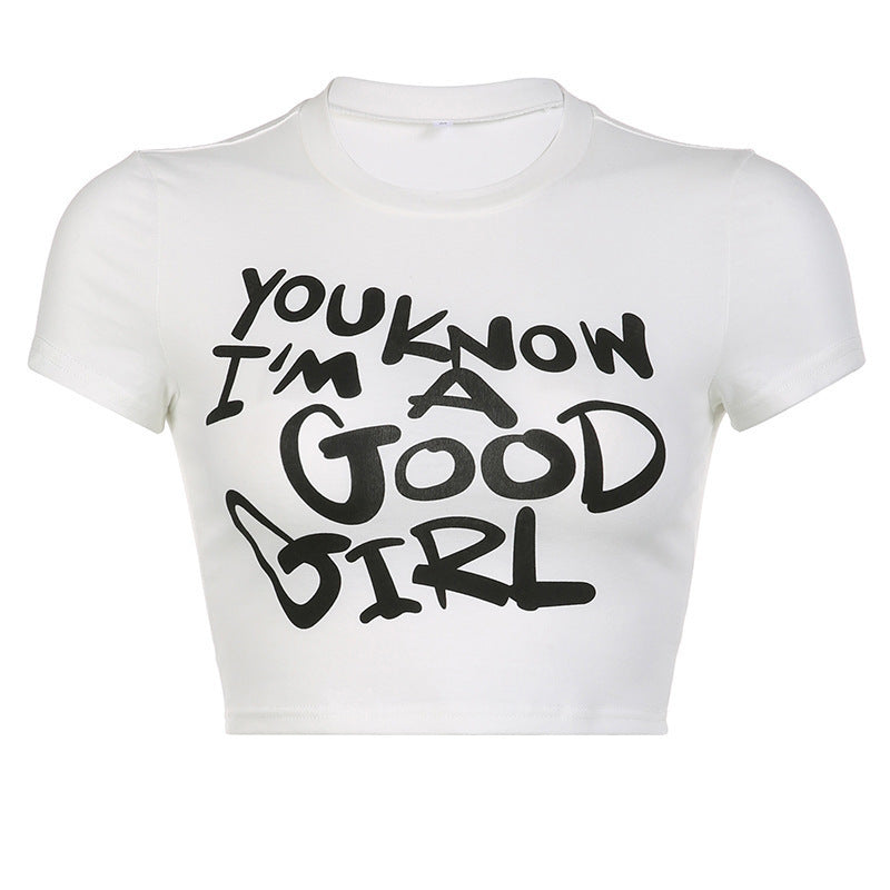 Women's Crop T-Shirt with Retro Phone Design