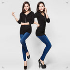 High-Waisted Denim-Look Leggings
