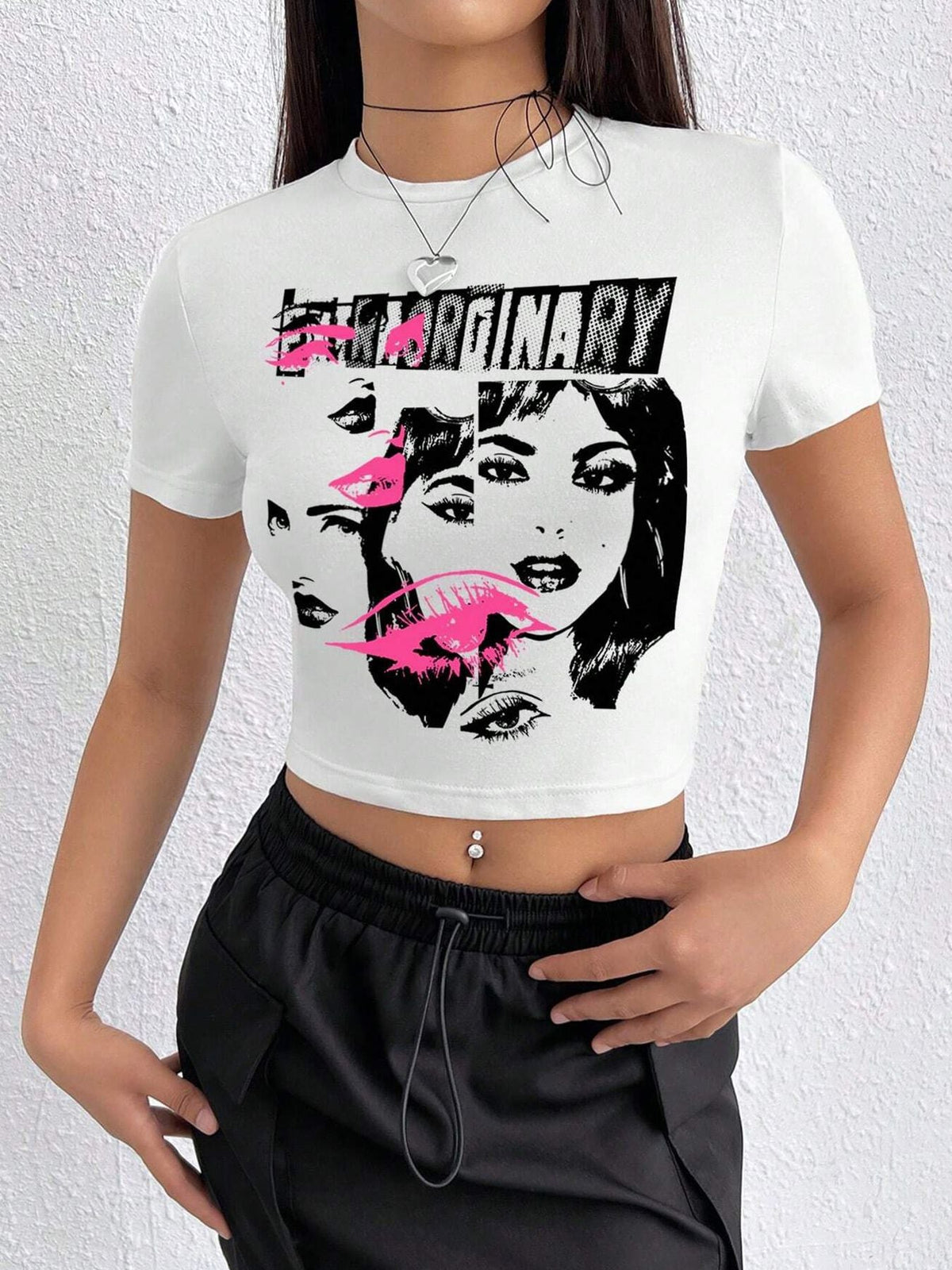 Women's Inspirational Print Crop T-Shirt