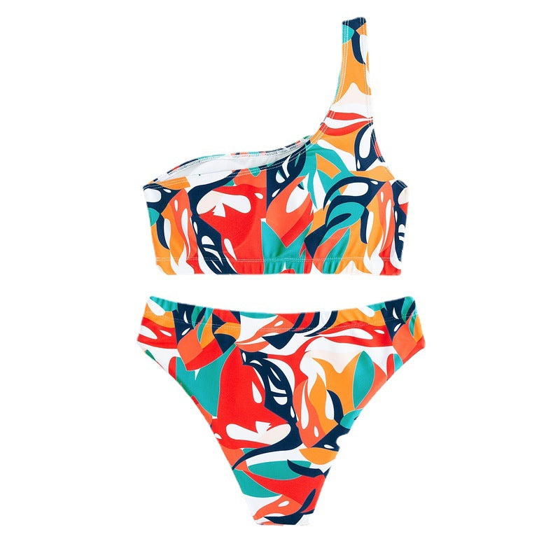 Women's Asymmetrical Floral Bikini