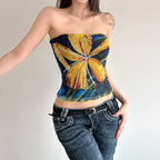 Bandeau Top with Floral Print