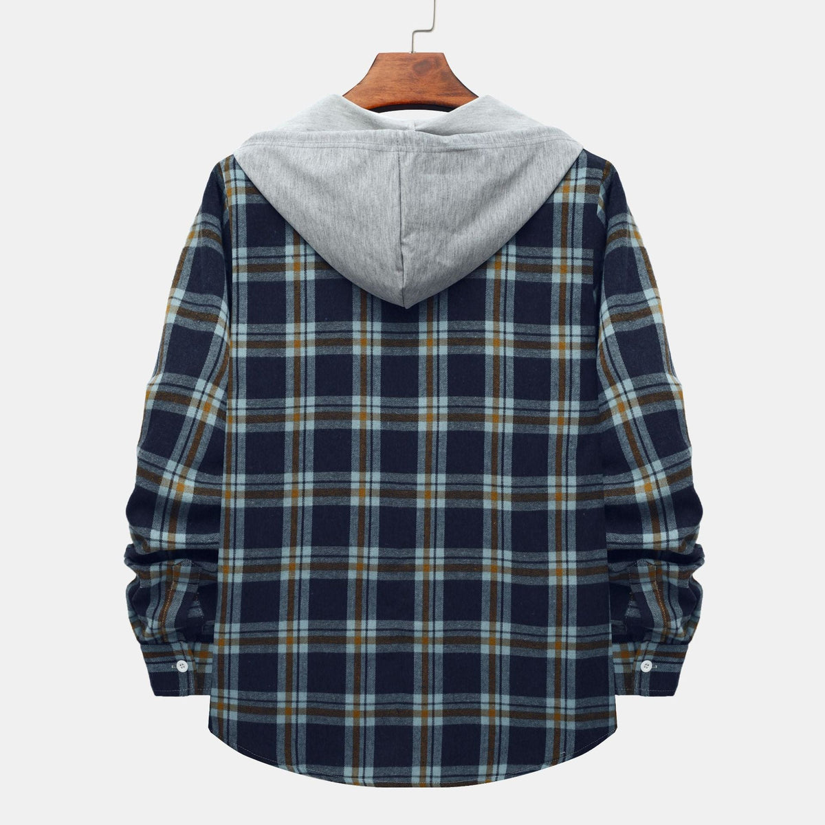 Women's Plaid Cotton Shirt with Hood