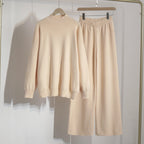 Women's Comfortable Wide-Cut Knit Ensemble