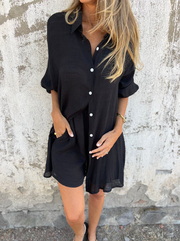Oversized Blouse and Shorts Set