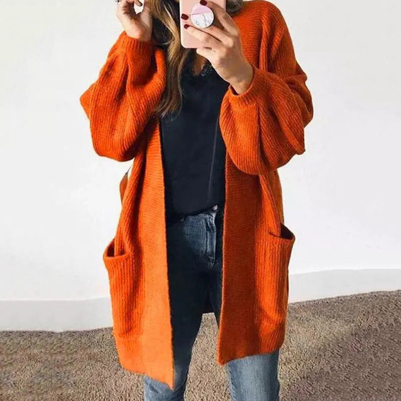 Women's Cozy Cardigan with Comfortable Pockets