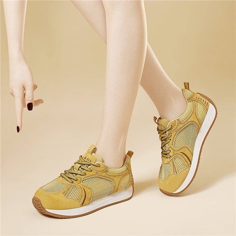 Women's Breathable Casual Sneakers with Shock-Absorbing Sole