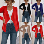 Women's Elegant Jersey Jacket with Asymmetrical Cut