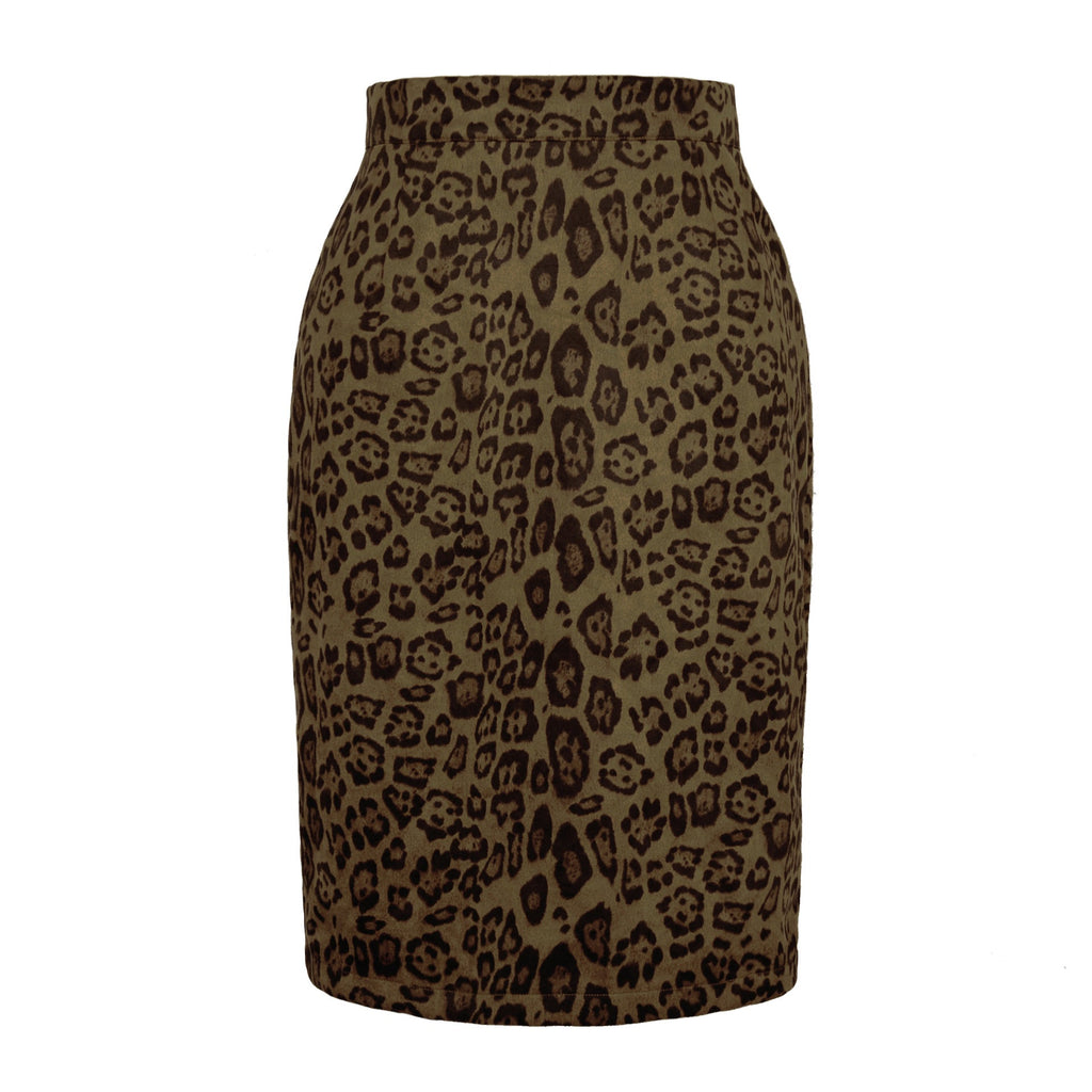 Women's Leopard Print Pencil Skirt