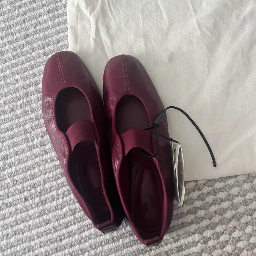 Women's Ballet Flats with Flexible Strap Design and Comfortable Insole
