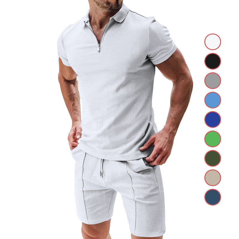 Men's Polo Shirt and Chino Shorts Set