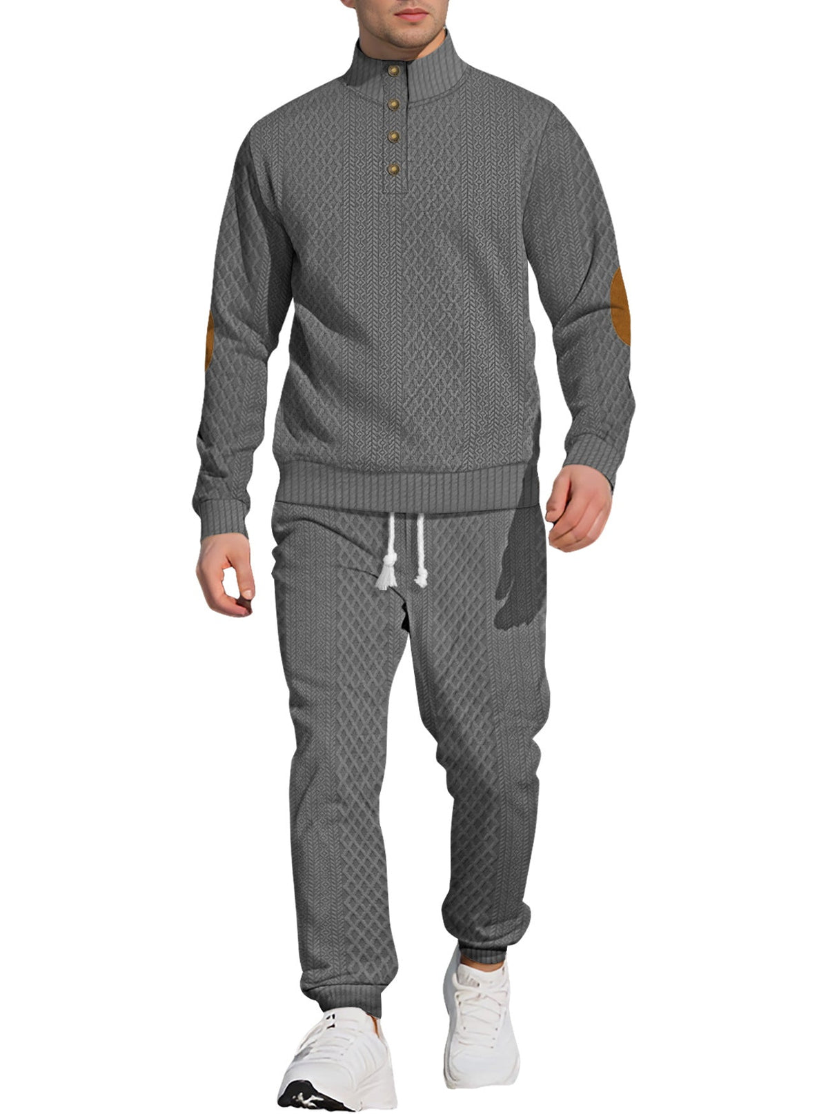 Men's Patterned Knit Leisure Set