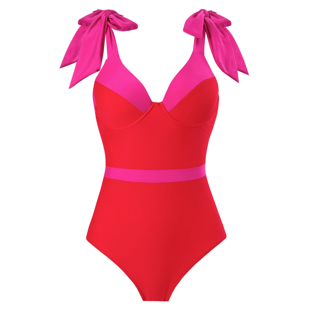 Women's Swimsuit with Ruffle Details and High Leg Cut