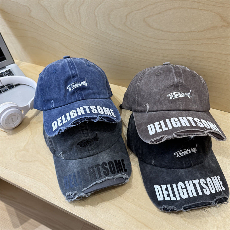 Men's Distressed Casual Cotton Cap