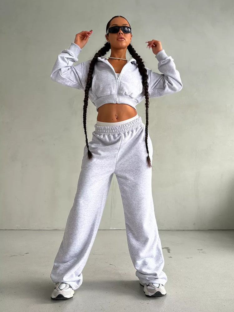 Women's Cropped Sport Jacket and Jogger Set