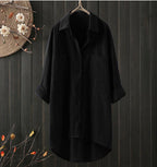 Casual Long-Sleeve Button-Down Blouse