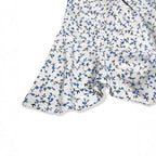 Women's Floral Print Blouse with Ruffled Sleeves