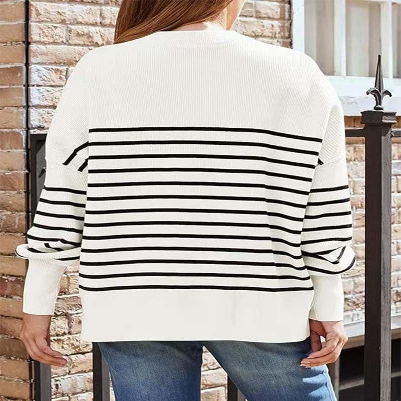 Women's Striped Sweatshirt Pullover