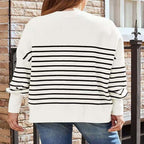 Women's Striped Sweatshirt Pullover