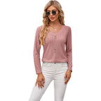 Women's Airy Blouse with Button Details