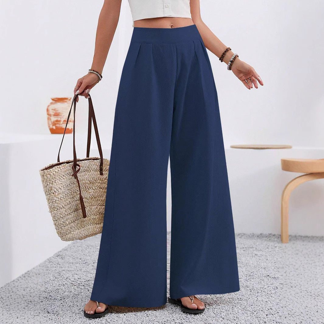 Women's Elegant Wide-Leg Pleated Pants