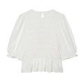 Women's Blouse with Ruffles and Balloon Sleeves