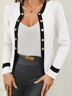 Women's Elegant Blazer with Contrasting Buttons