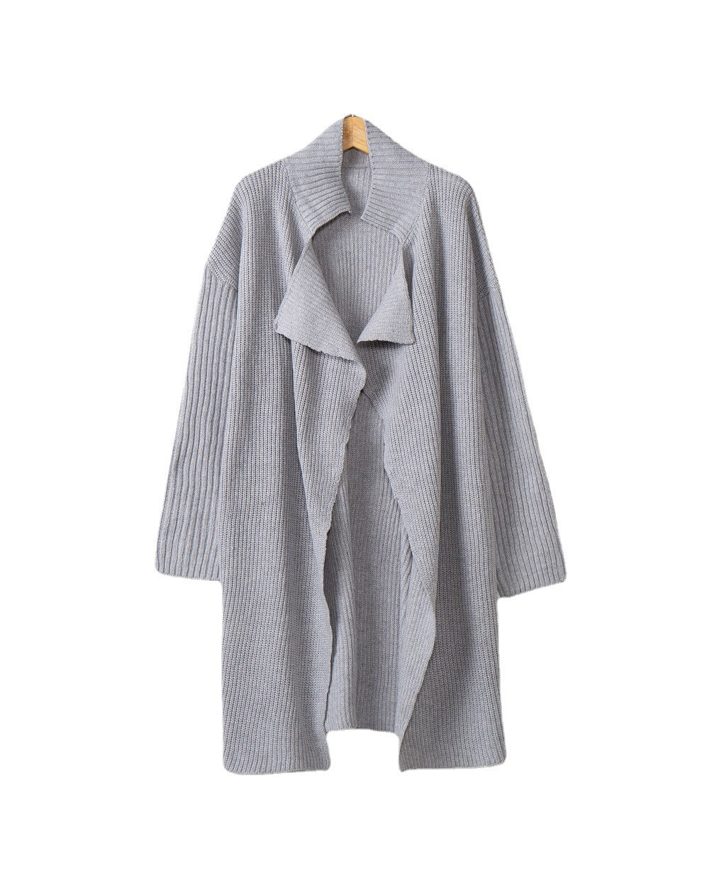 Women's Knit Coat with Casual Cut and Modern Details