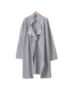 Women's Knit Coat with Casual Cut and Modern Details