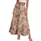 Women's Jumpsuit with Floral Print and Elastic Waist