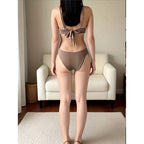 Women's Swim Set with Padded Top and High-Cut Legs