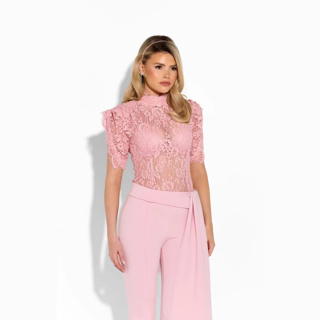 Women's Elegant Flared Pants with Side Draping