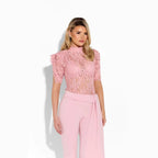 Women's Elegant Flared Pants with Side Draping