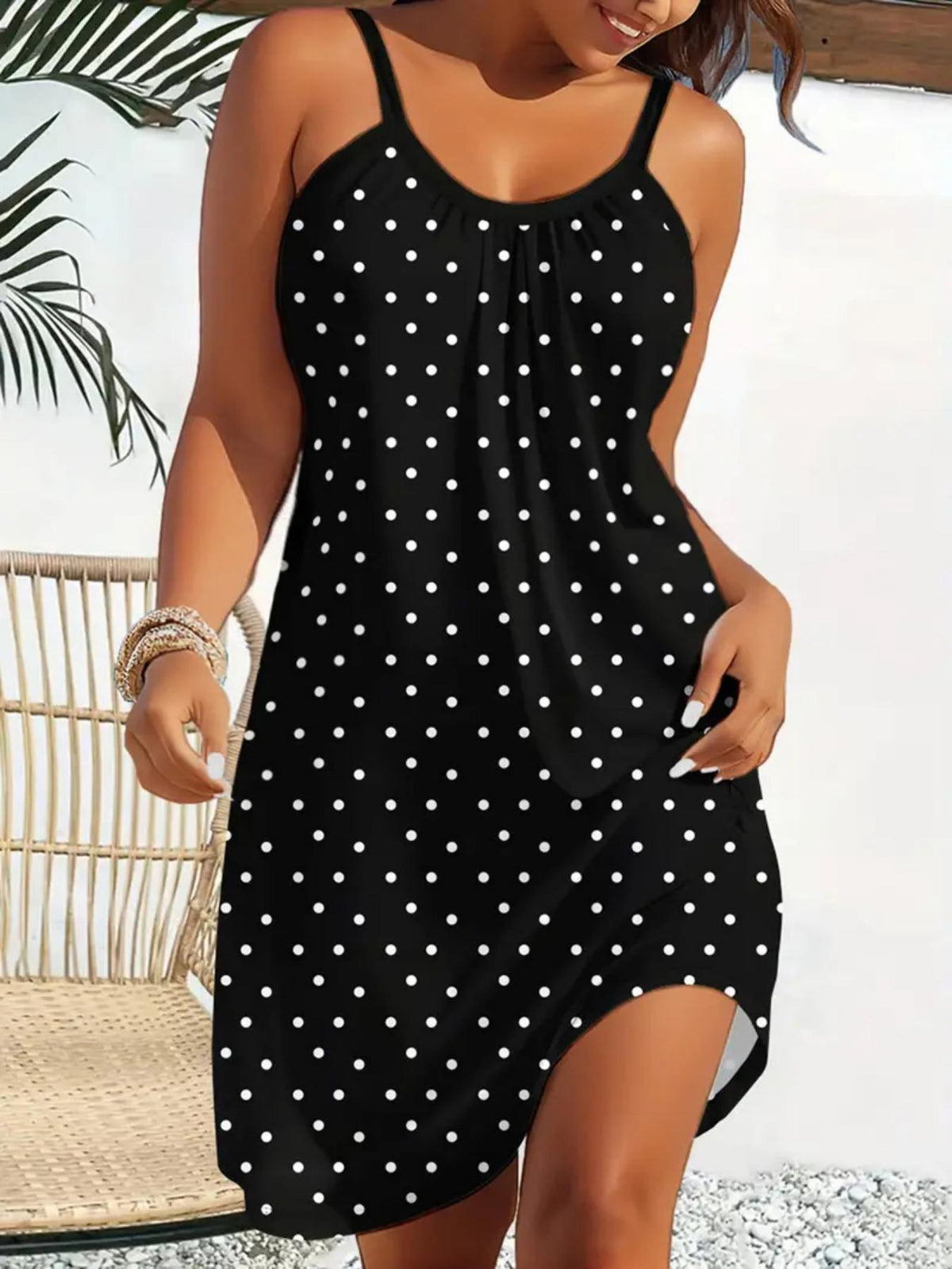 Sleeveless Printed Casual Dress