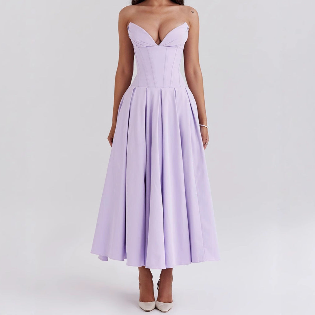Women's Fitted A-Line Evening Dress