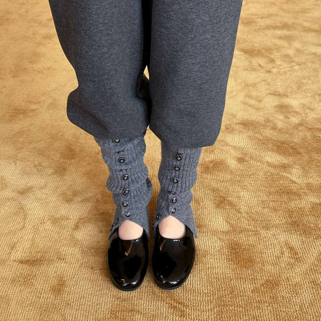 Women's Leather Ballet Flats with Non-Slip Sole