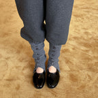Women's Leather Ballet Flats with Non-Slip Sole