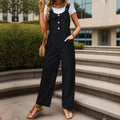 Casual Jumpsuit with Pockets and Button Details
