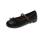 Women's Glitter Ballet Flats with Buckle Detail