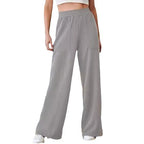 Women's Comfortable and Stylish Leisure Pants with Elastic Waistband and Pockets