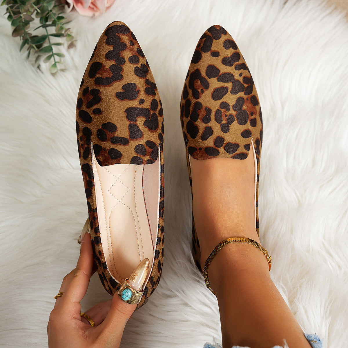 Women's Leopard Print Ballet Flats