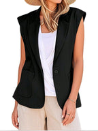 Women's Elegant Blazer and Shorts Set with Fluid Cut