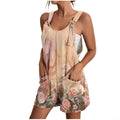 Women's Casual Floral Jumpsuit with Pockets