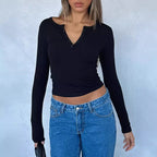 Women's Long Sleeve Button-Down Shirt, Slim Fit