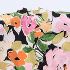 Women's Floral Blouse with Elegant Knot Detail