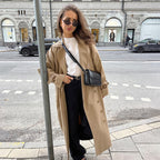 Elegant Trench Coat with Quality Craftsmanship and Loose Cut