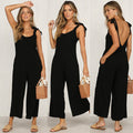 Casual Jumpsuit with Adjustable Straps and Wide Leg