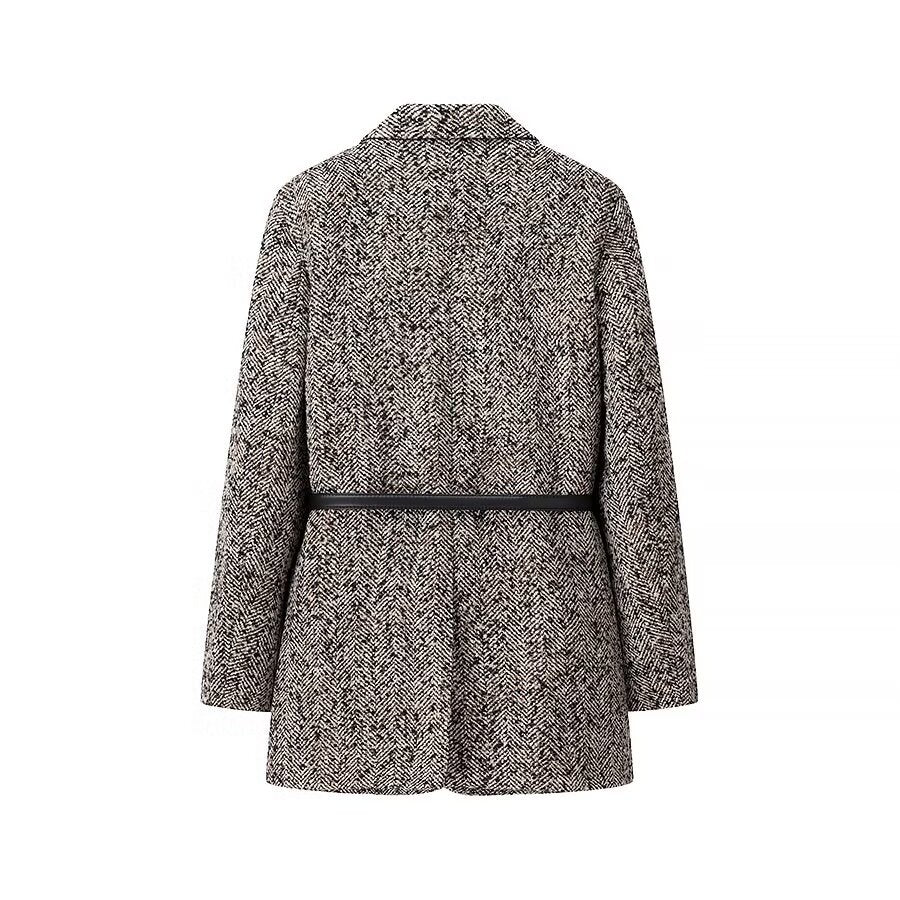 Elegant Wool Blazer Jacket with Waist Belt