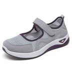 Women's Breathable Casual Shoes with Adjustable Hook-and-Loop Closure
