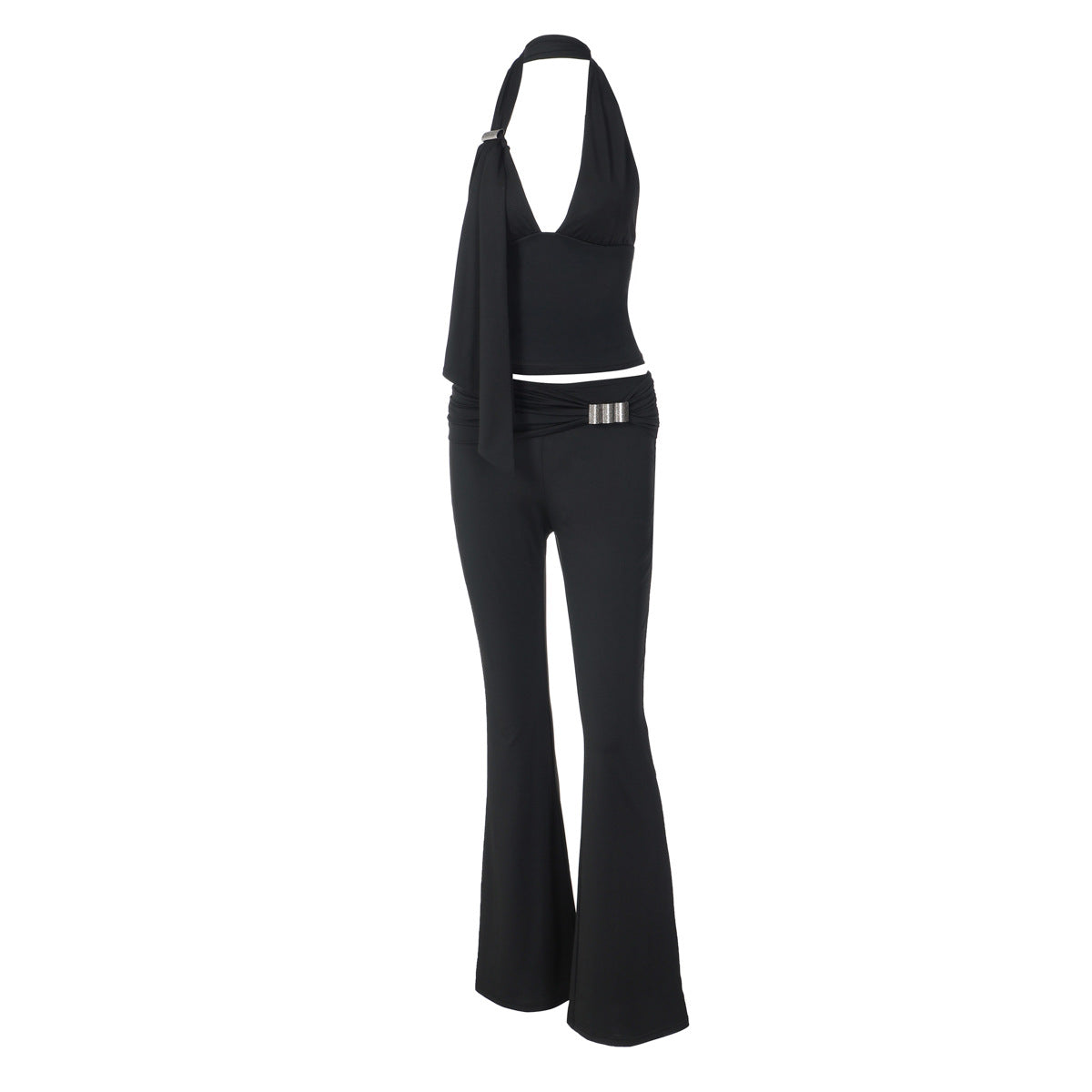 Women's Jumpsuit with Elegant Halter Design and Slim Fit